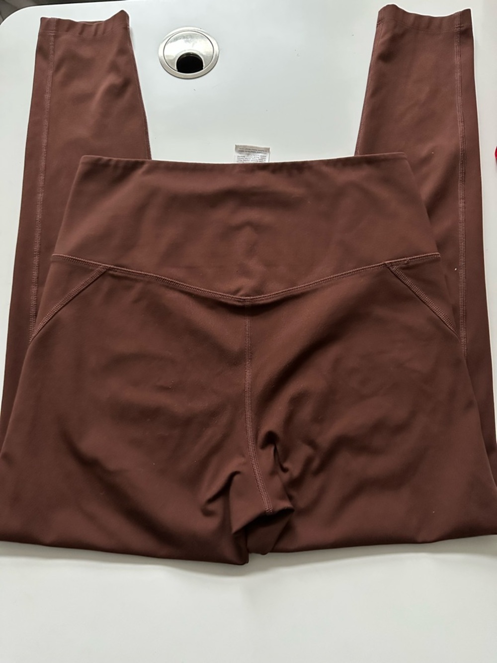 High-Waist Women's Leggings in Chocolate Brown